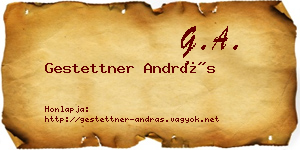 Gestettner András névjegykártya