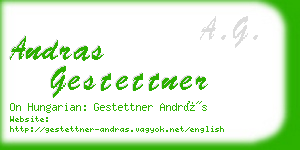 andras gestettner business card